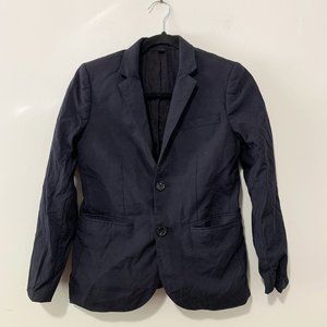Crewcuts J. Crew Kids Ludlow Blazer Suit Jacket 100% Wool Navy Blue Boy's 12